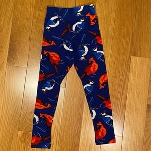 LuLaRoe Kid Leggings Red Cardinals/ Blue Jays